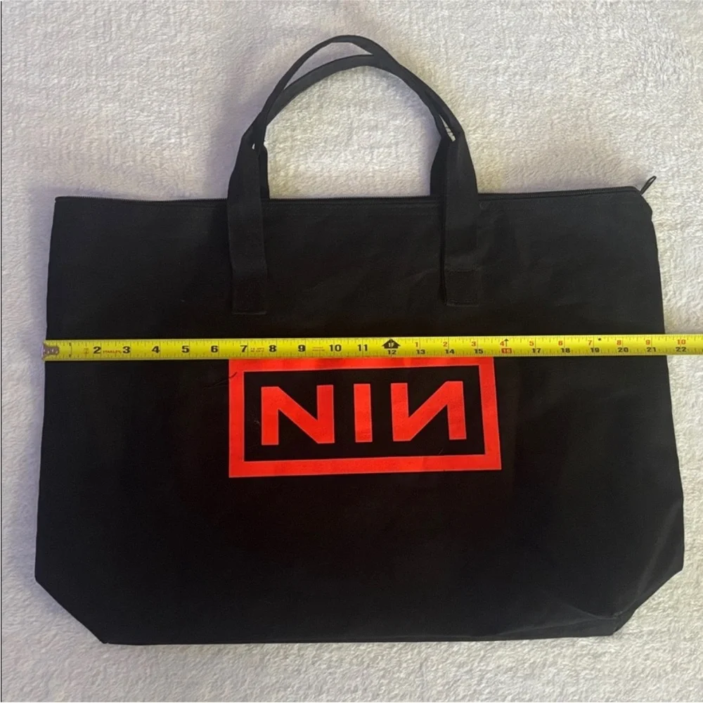 Nine Inch Nails NIN Black Tote Bag Peel it Back 2025 concert - Picture 3 of 9